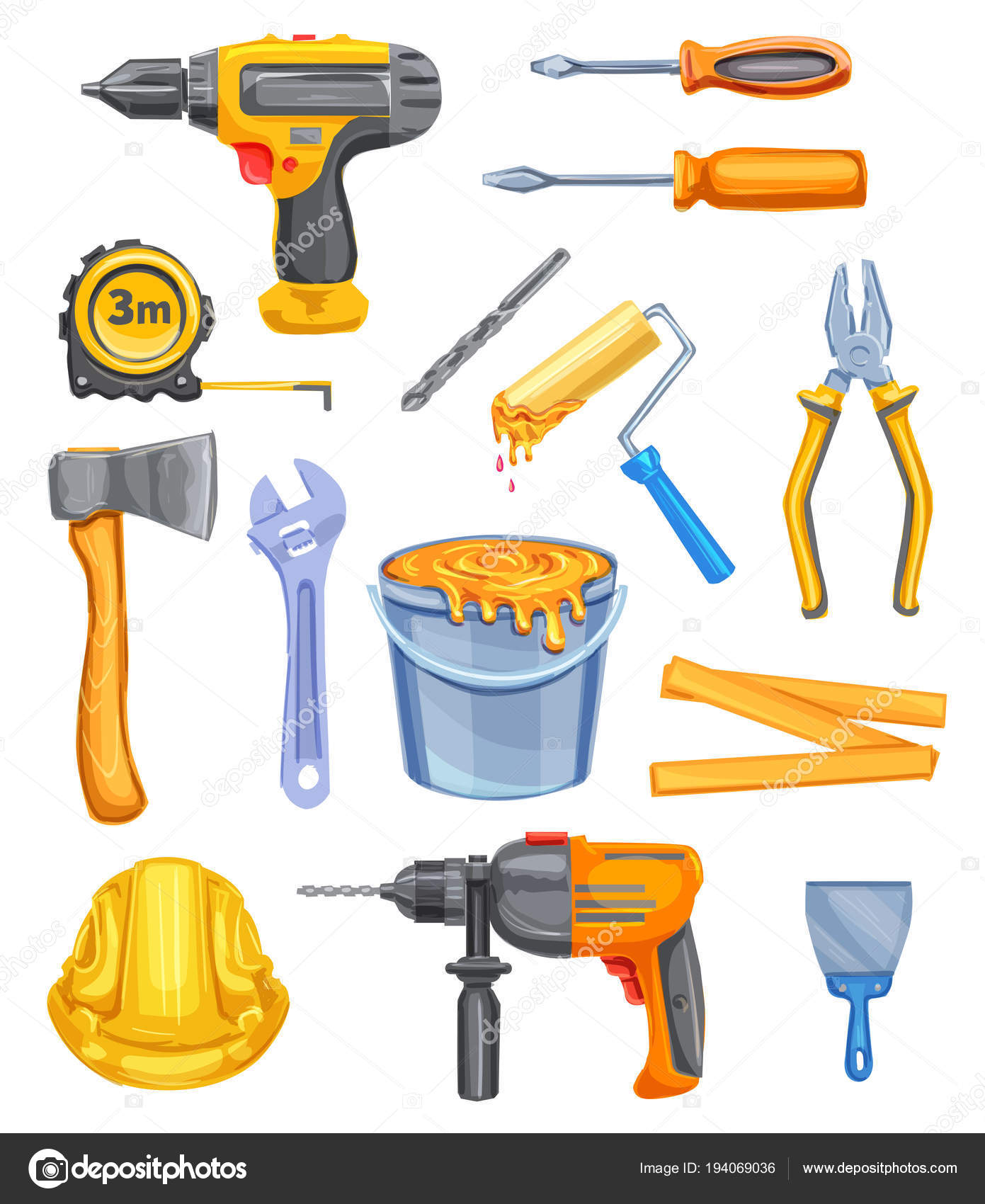 Repair tool and equipment watercolor icon design Stock Vector by  ©Seamartini 194069036