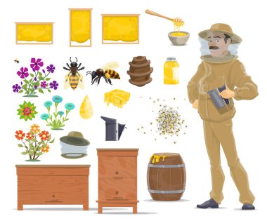 Bal arı, bal peteği, arı ve arıcı simgesi