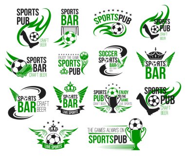 Futbol topu ve kupayı Futbol Spor pub simgesi