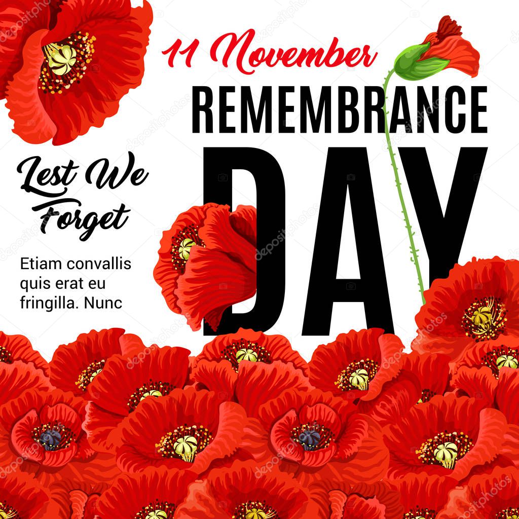 Remembrance day creative poster