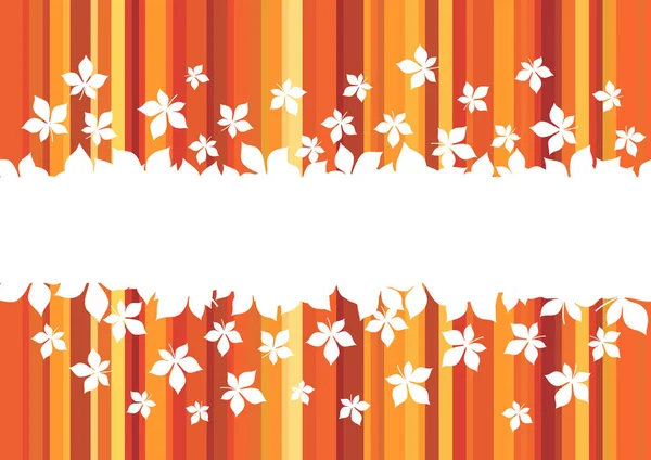 Bannière feuille d'automne avec bordure de feuillage d'érable — Image vectorielle
