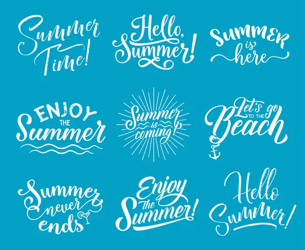 Letras de verano para verano Diseño de temporada — Archivo Imágenes Vectoriales