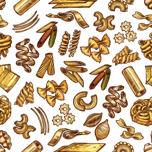 Set avec des échantillons de pâtes italiennes — Image vectorielle