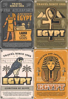 Eski Mısır Tanrıları, bakır haç, şahin kuş.