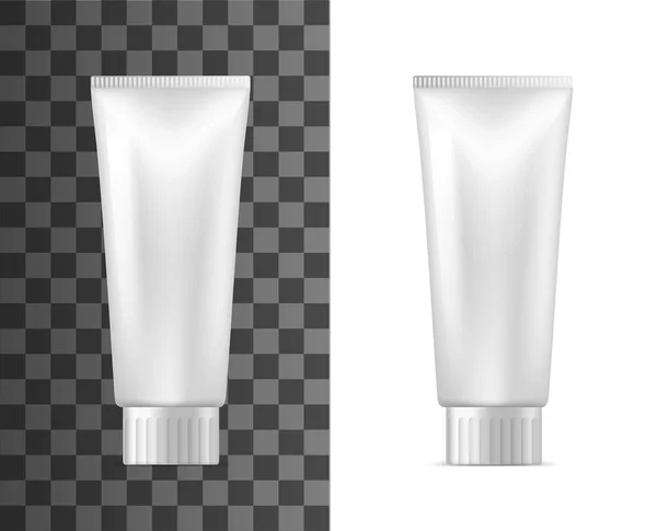 Modèle de récipient cosmétique, tube à crème ou à lotion — Image vectorielle