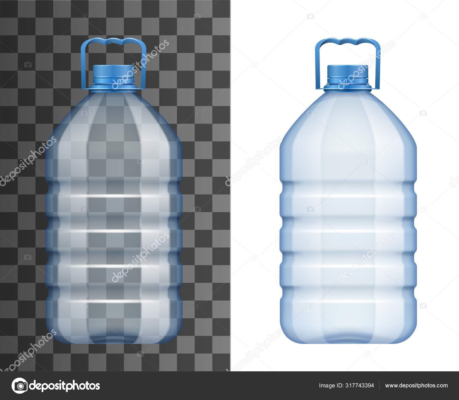 Plastic water bottle icon empty liquid container Vector Image