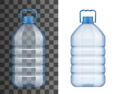 Boş plastik su şişesi modelleme simgesi izole edildi