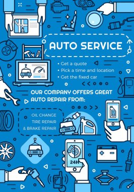 Araç servisi araba onarım tanısı doğrusal