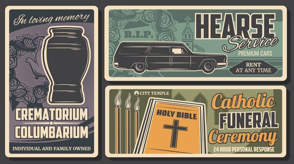 Аренда катафалка, урна для кремации. Библейская церемония
