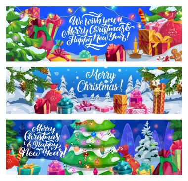 Noel hediyeleri ve Noel ağacı.