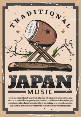 Japon geleneksel müzik aleti Taiko davul