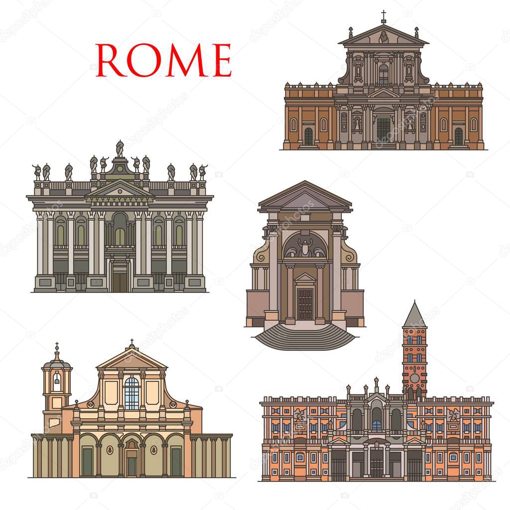 Rome architecture landmarks, Italy buildings