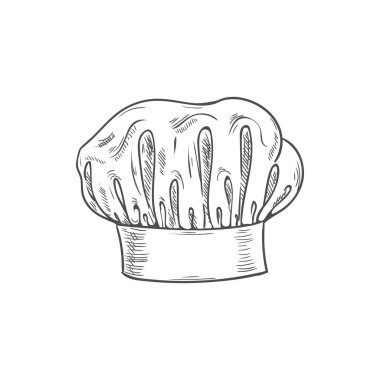 Fırıncı, mutfakçı ya da aşçı şapkalı bir eskiz.