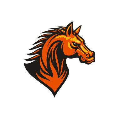 Mustang atı başı binicilik sporu maskotunu izole etti