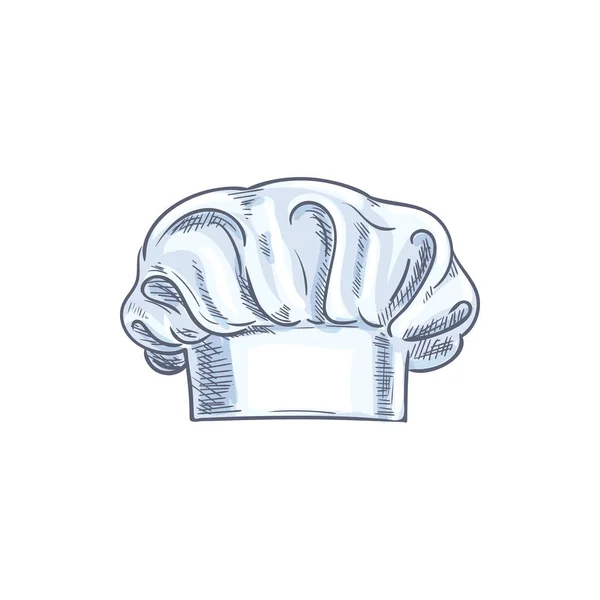 Baker, kitchener or chef cook hat isolated sketch — 스톡 벡터