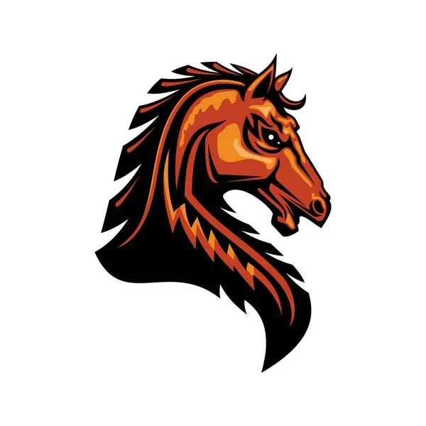 Талисман конной головы Мустанга — стоковый вектор