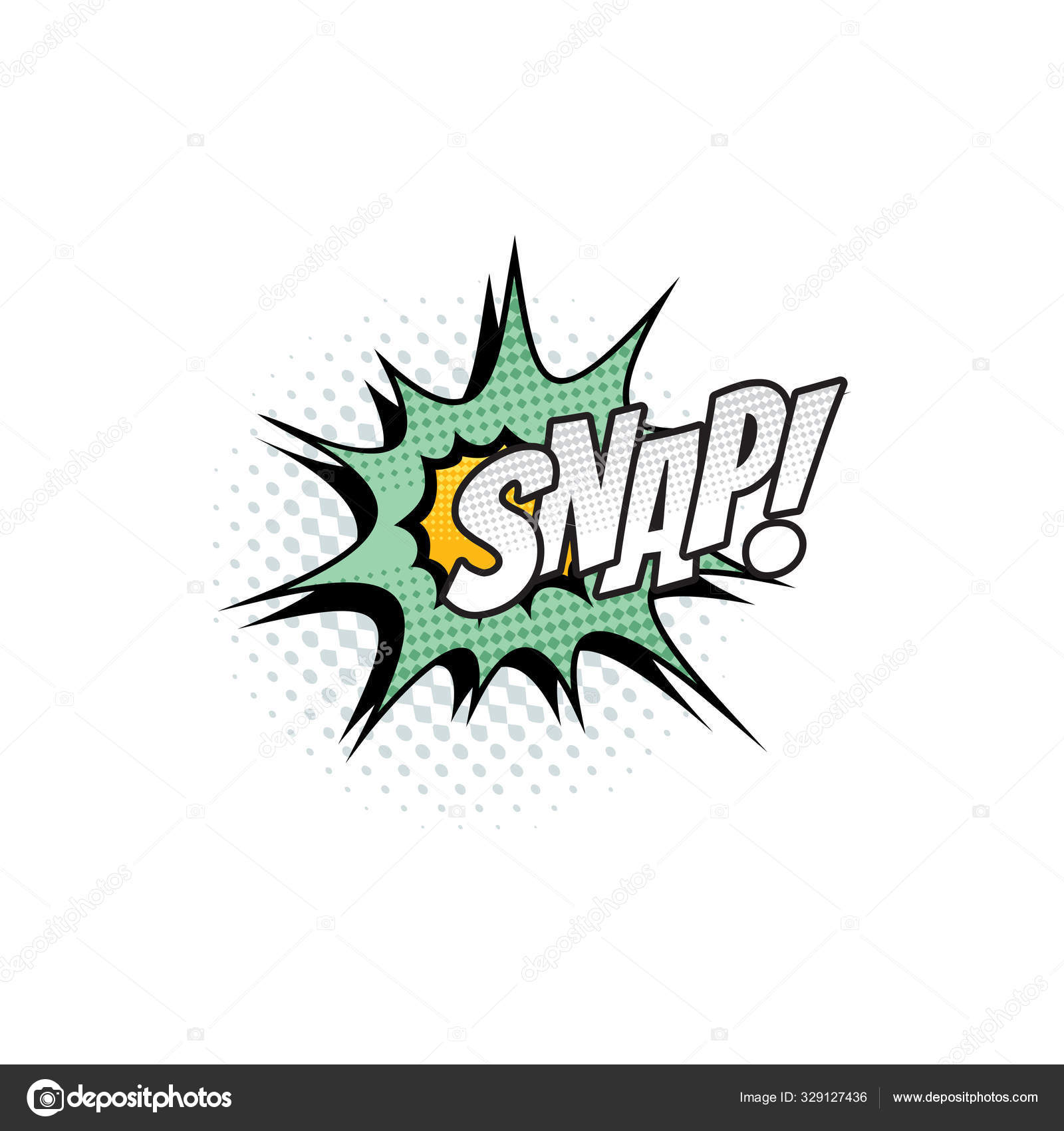 Snap Мультфильм Звучание Комикса, Пузырь Чат Взрыв Векторное.