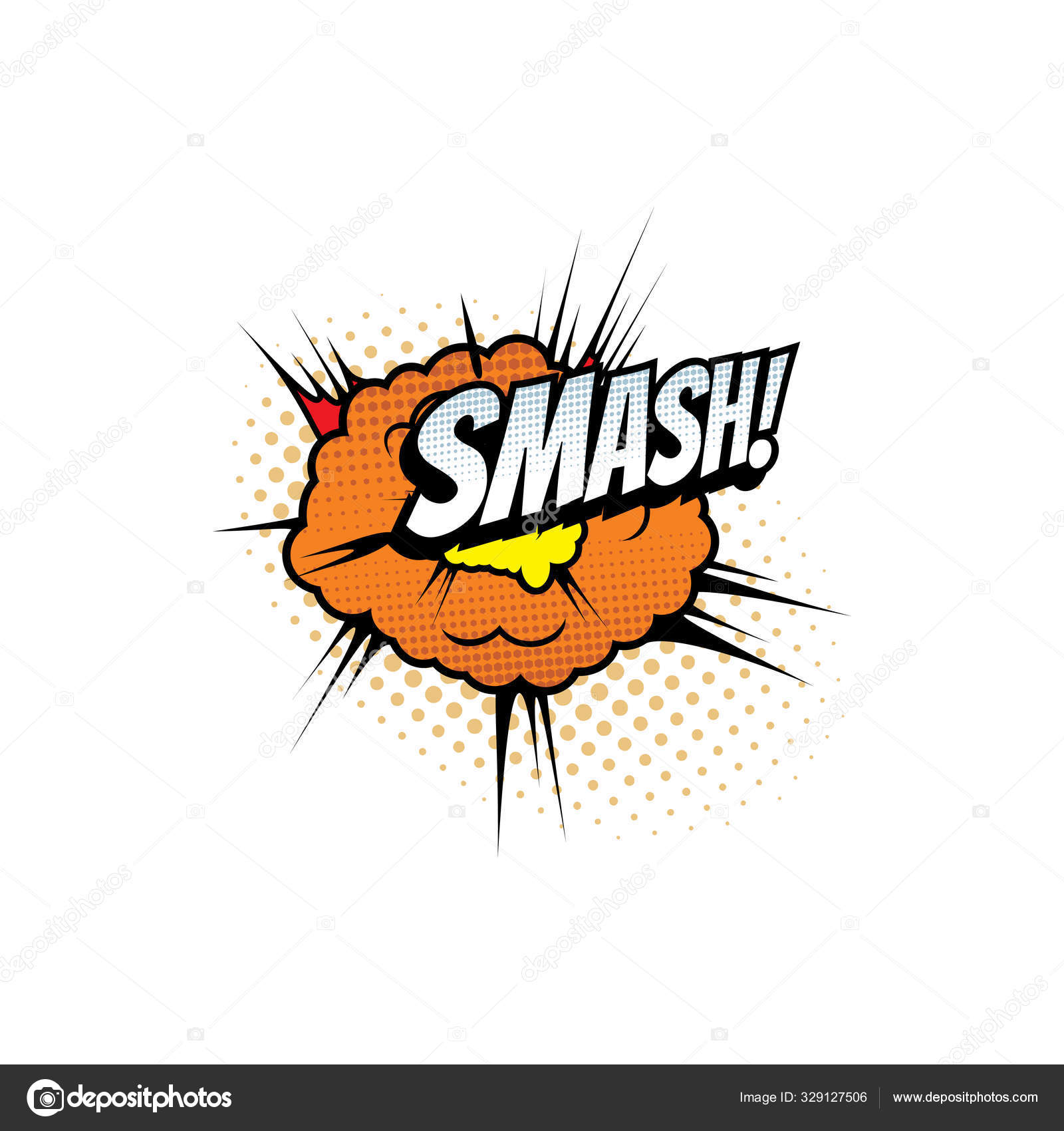 Smash comic book bubble text hi-res stock photography and images