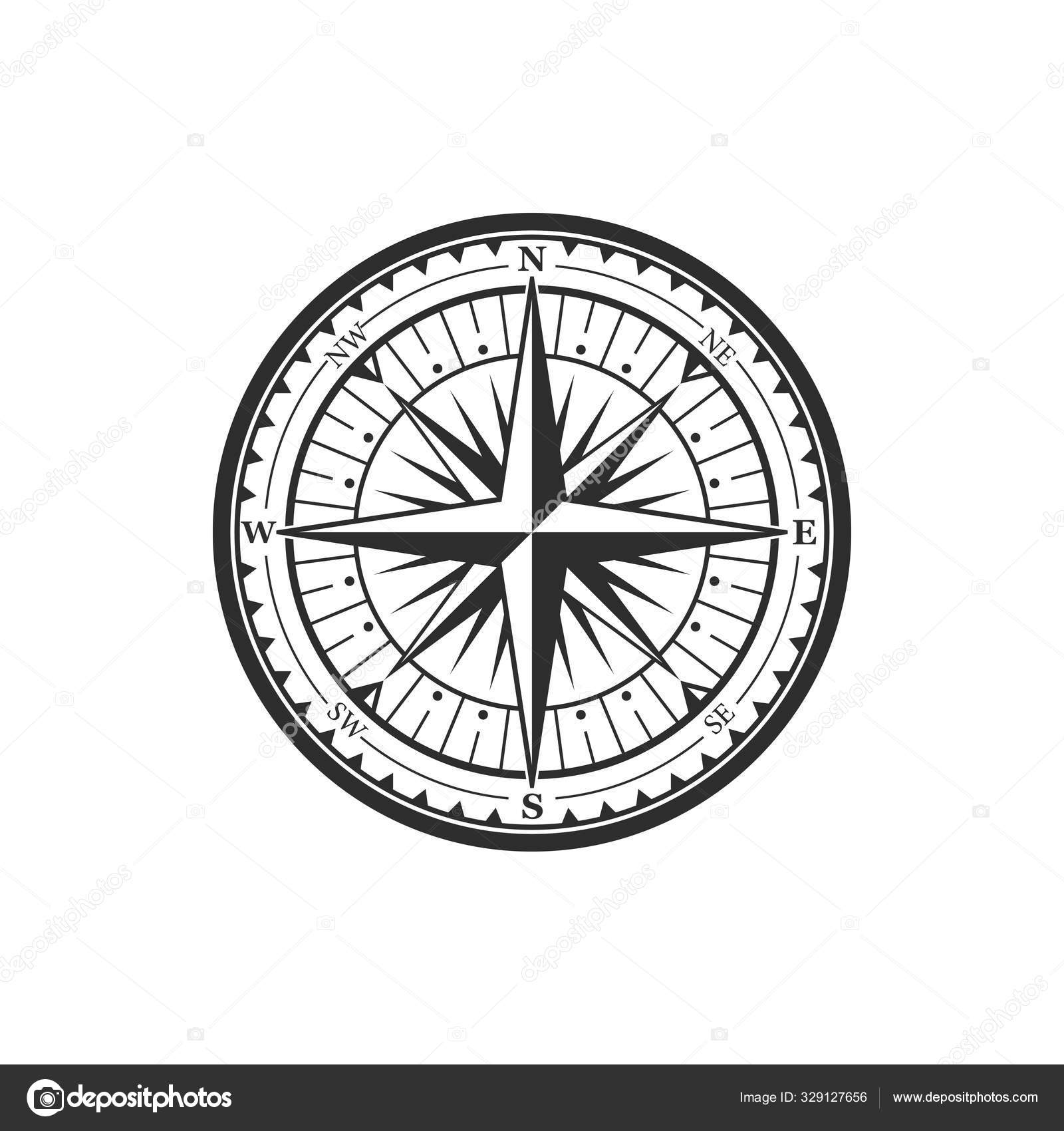 Image vectorielle Rose des vents navigateur boussole nautique par  ©VectorTradition - 329127656, image size:1600x1700