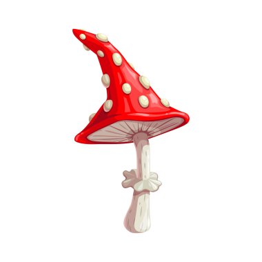 Mushroom icon, fly agaric, Halloween clipart
