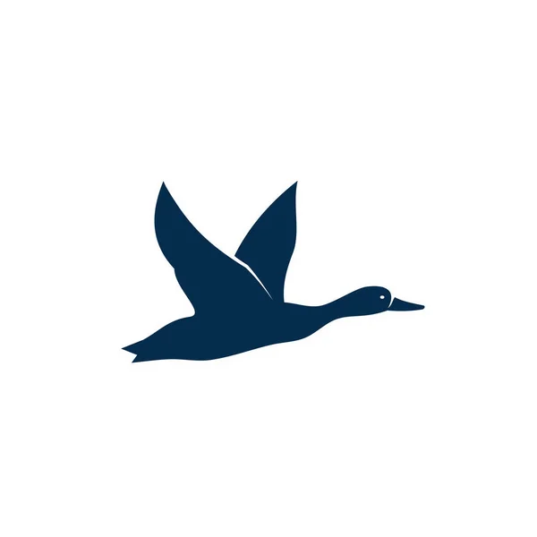 Volant canard oiseau isolé volaille, oies sauvages volaille — Image vectorielle