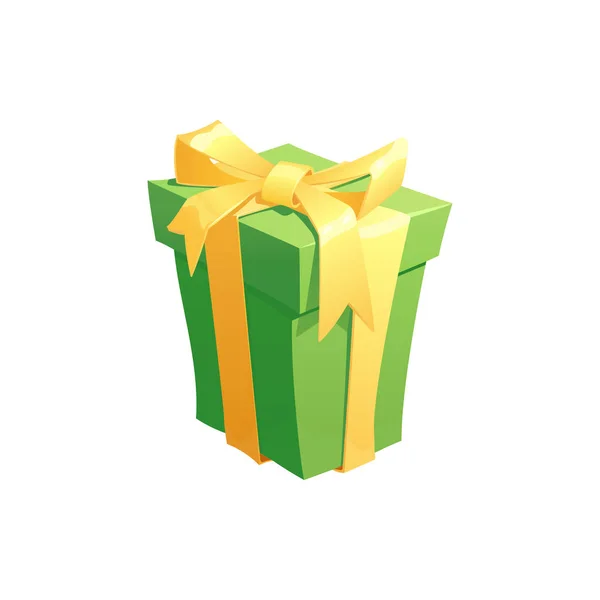 Geschenk-Ikone der Geschenkverpackung mit Schleife — Stockvektor