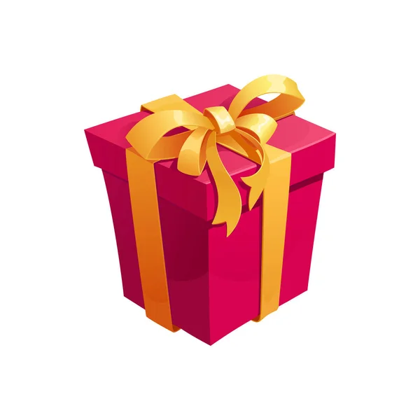 Gift icon of present packaging with ribbon bow — 스톡 벡터