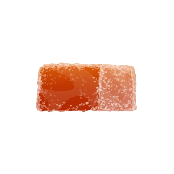 Orange jelly fruit candy isolated confection — 스톡 벡터