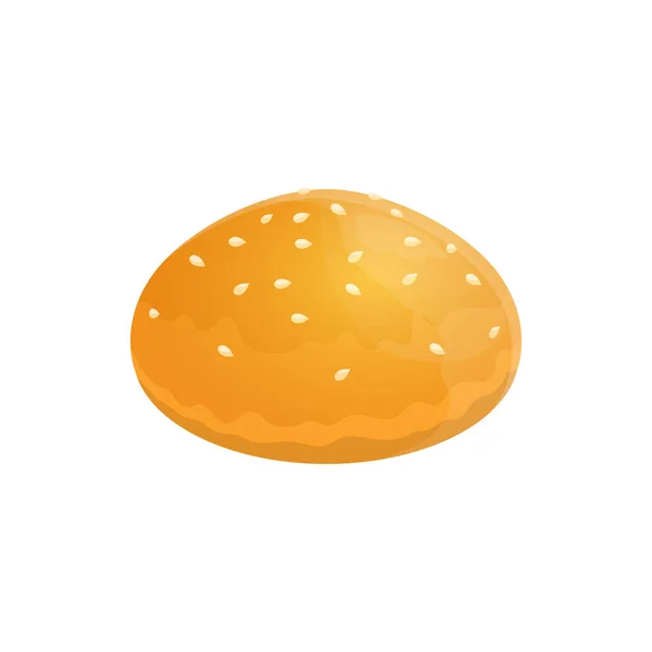 Hamburger or sandwich bun, isolated round bread — 스톡 벡터