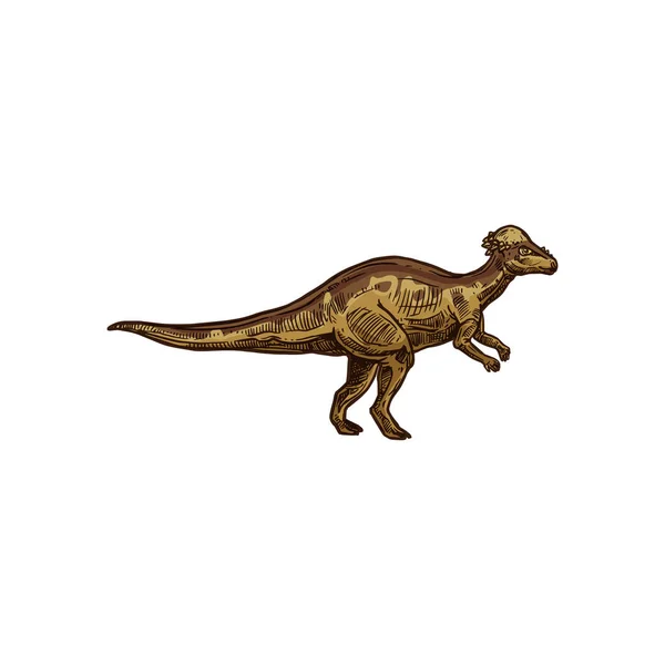 Dinossauro t-rex isolado raptor desenhado à mão esboço — Vetor de Stock