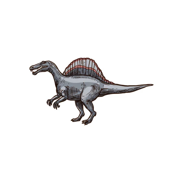 Triceratop horzsolás izolált ankylosauria dino vázlat — Stock Vector