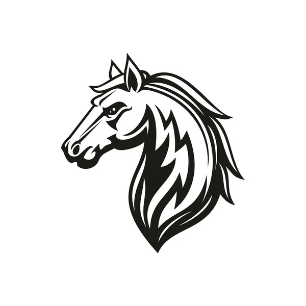 Cavallo animale tribale tatuaggio o corsa sport mascotte — Vettoriale Stock