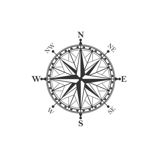 Vintage symbol kompasu i znak — Wektor stockowy