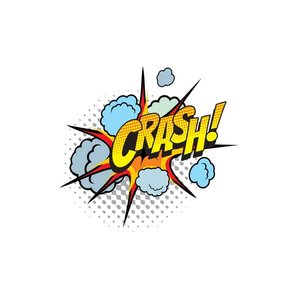 Cartoon comic book sound, Crash bubble blast — Stock Vector