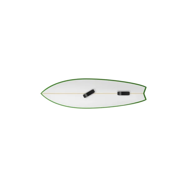 Surfboard slepen-in type geïsoleerd bord, bijstand — Stockvector