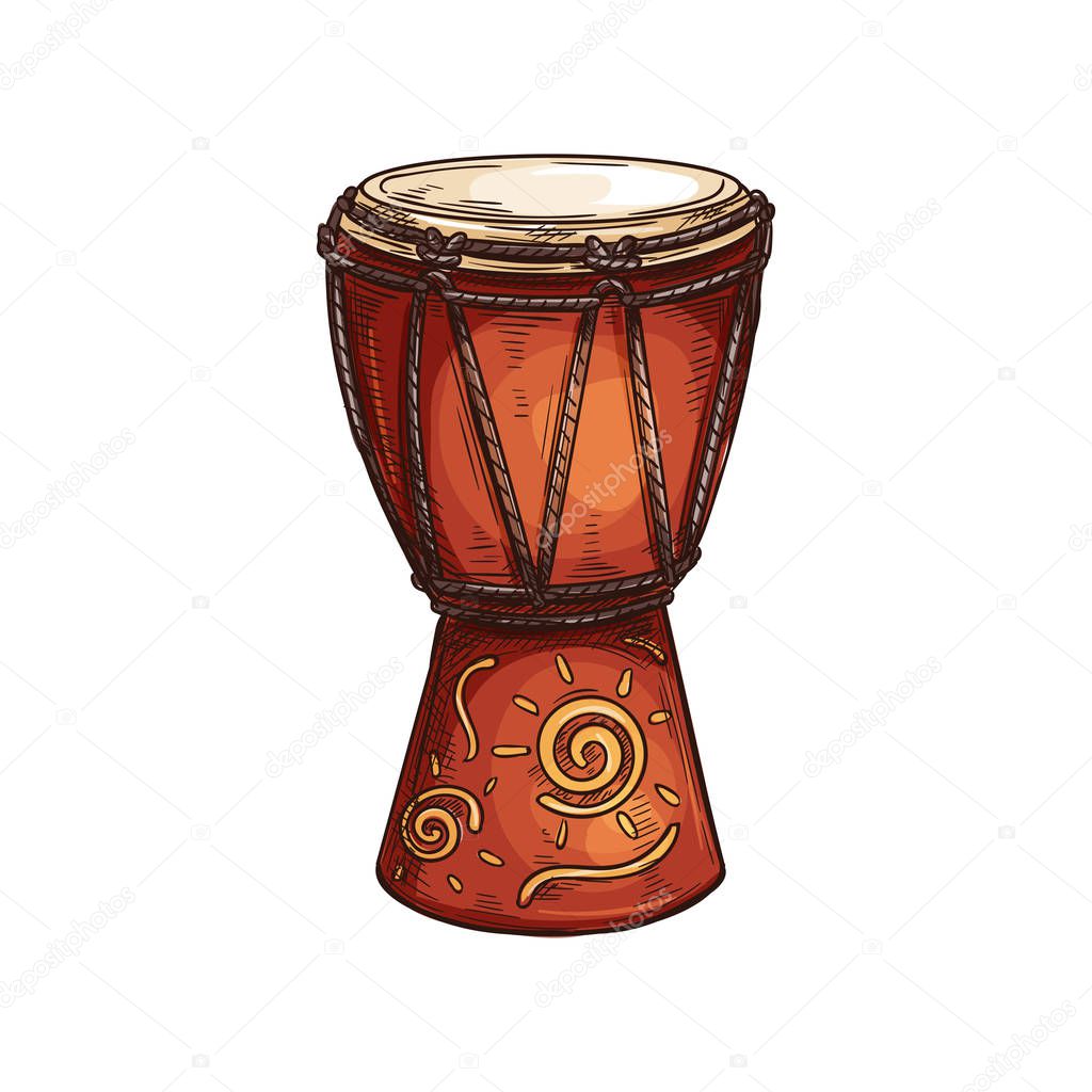 African djembe drum skin-covered goblet jembe