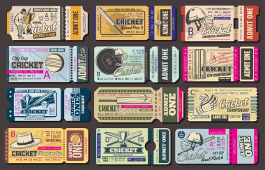 Cricket sport game match admit tickets
