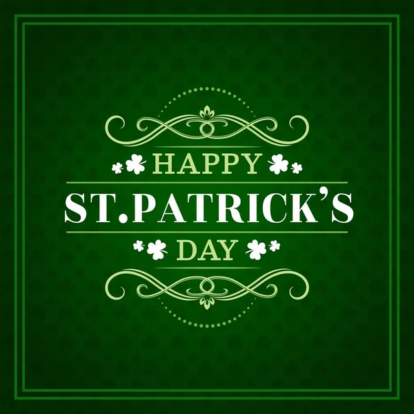 Den svatého Patrika, irský shamrock jetel — Stockový vektor