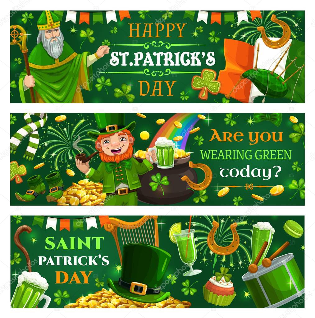 Saint Patricks day, Leprechauns treasures and beer