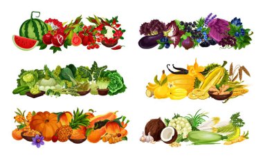 Healthy color diet, fruits and veggies, berries
