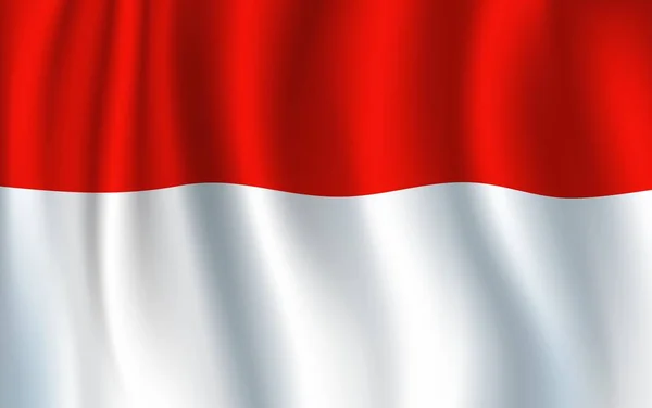 Indonesische Nationalflagge, rot und weiß — Stockvektor