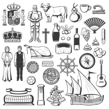 İspanya sembolleri, gelenekler, yiyecek ve içecekler