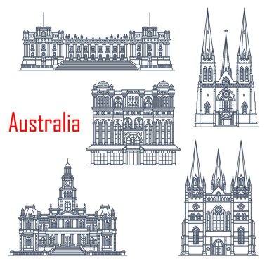 Sydney ve Melbourne vektör simgeleri