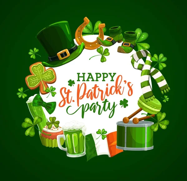 Gelukkige Saint Patricks dag, Iers vakantieframe — Stockvector