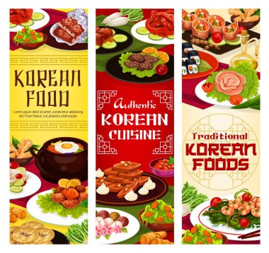 Korean restaurant menu, Asian food dishes