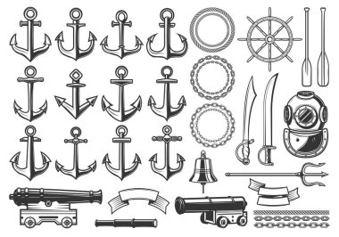 Marine nautical heraldry constructor icons