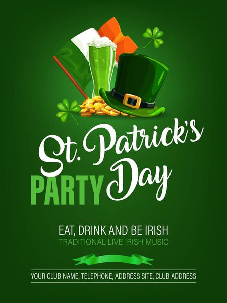 Плакат празднования Дня Святого Патрика в Ирландии
