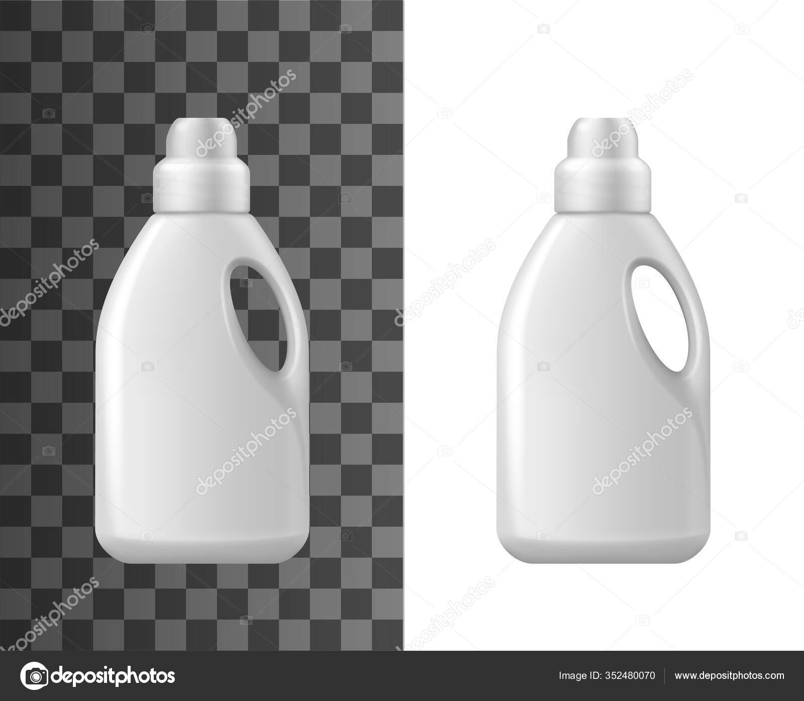 la maquette de la bouteille blanche réaliste contient un emballage