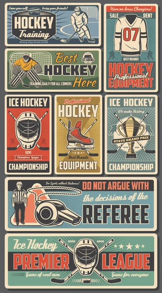 Vector retro poster for hockey sport Stock Vector by ©Seamartini