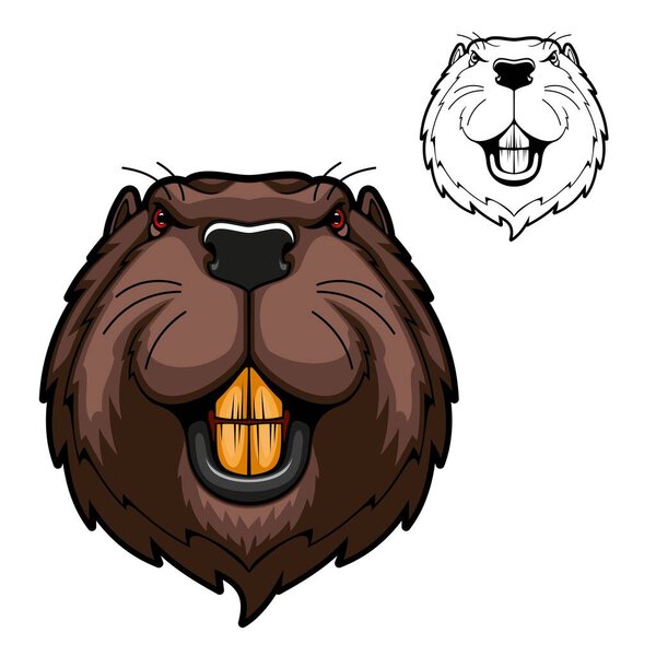 Рисунок злой бобер